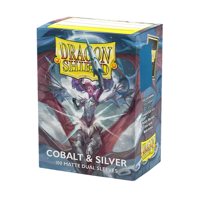Dragonshield: Cobalt & Silver - Matte Dual Sleeves - Standard Size