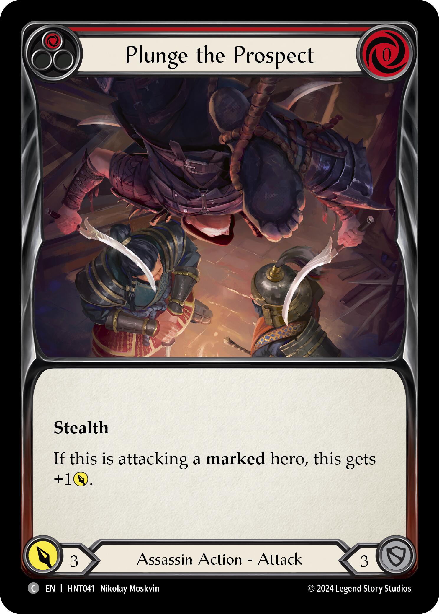 Plunge the Prospect (Red) [HNT041] (The Hunted)  Rainbow Foil