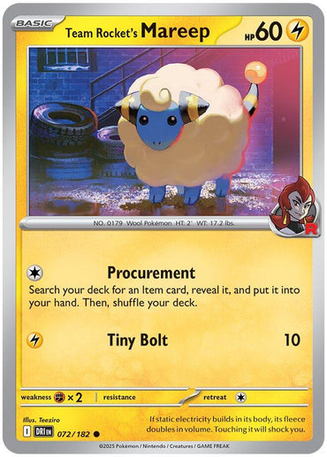 Team Rocket's Mareep (072/182) [Scarlet & Violet: Destined Rivals]