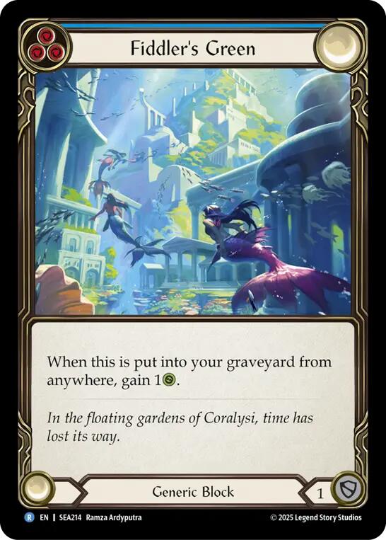 Fiddler's Green (Blue) [SEA214] (High Seas)  Rainbow Foil