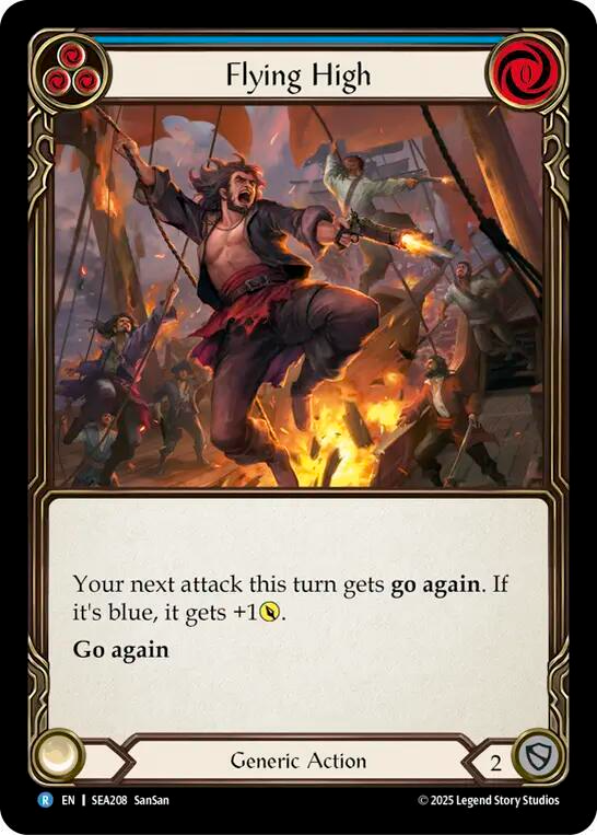 Flying High (Blue) (Rainbow Foil) [SEA208] (High Seas)  Rainbow Foil