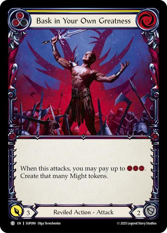 Bask in Your Own Greatness (Yellow) [SUP099] (Super Slam)  Rainbow Foil