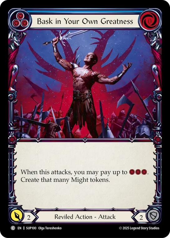 Bask in Your Own Greatness (Blue) [SUP100] (Super Slam)  Rainbow Foil