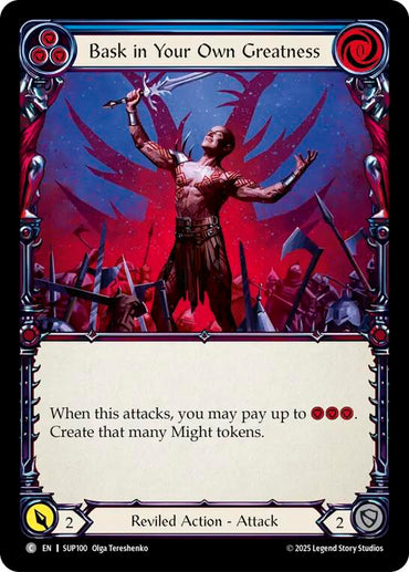Bask in Your Own Greatness (Blue) [SUP100] (Super Slam)  Rainbow Foil