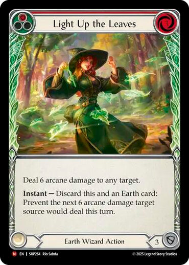 Light Up the Leaves (Red) [SUP264] (Super Slam)  Rainbow Foil