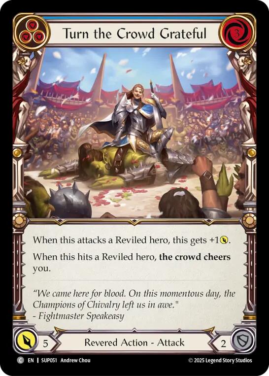 Turn the Crowd Grateful (Blue) [SUP051] (Super Slam)  Rainbow Foil