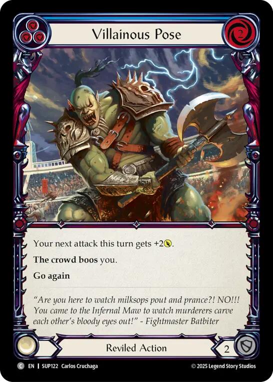Villainous Pose (Blue) [SUP122] (Super Slam)