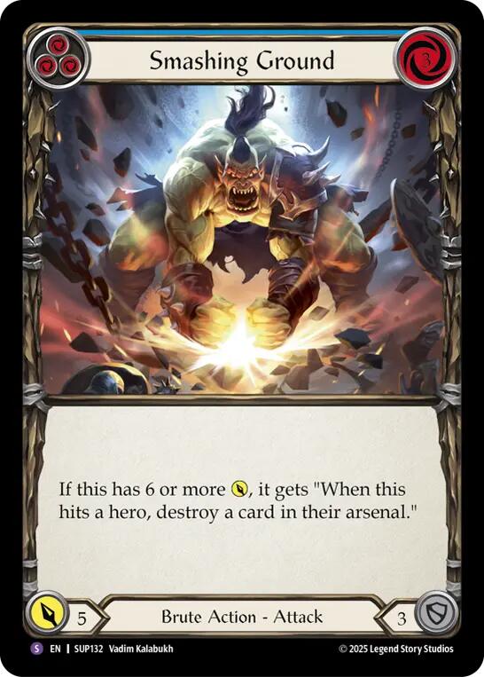 Smashing Ground [SUP132] (Super Slam)  Rainbow Foil