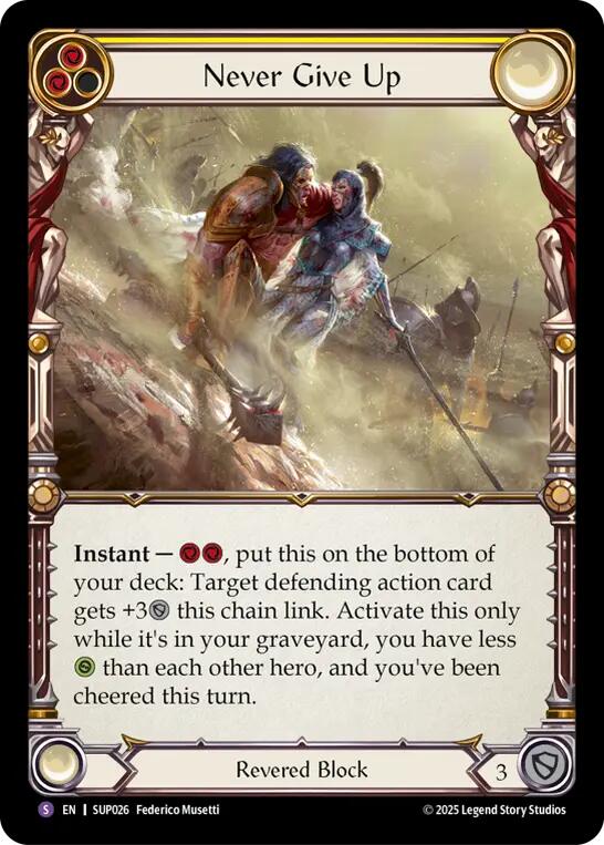 Never Give Up [SUP026] (Super Slam)  Rainbow Foil