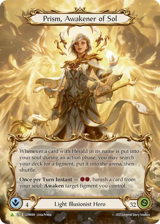Prism, Awakener of Sol (Marvel Cold Foil) [GEM069] (GEM Pack 3) Cold F