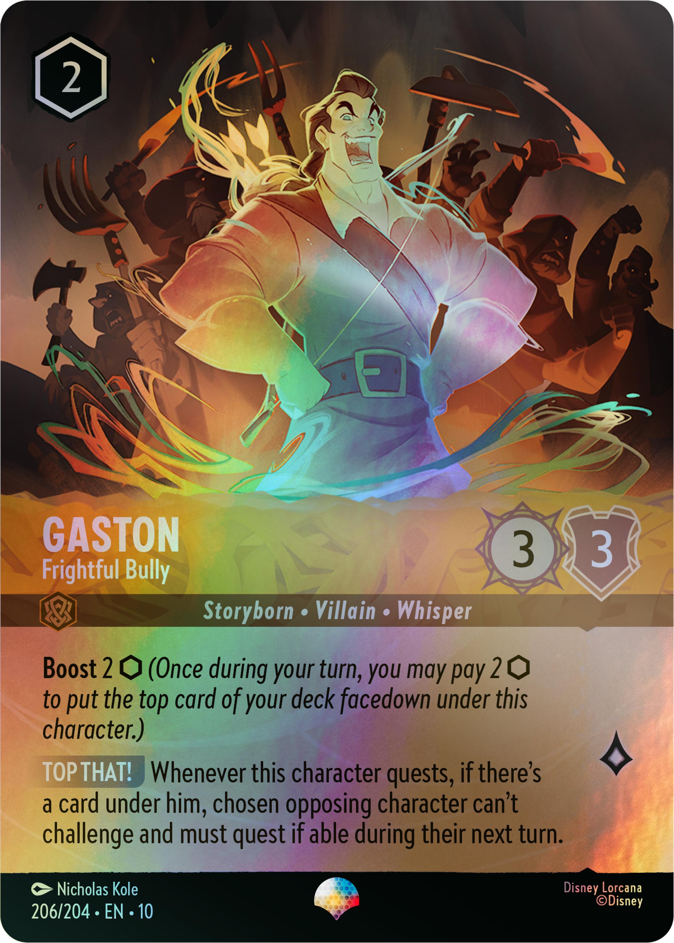 Gaston - Frightful Bully (Epic) (206/204) [Whispers in the Well]