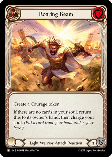 Roaring Beam (Yellow) (Rainbow Foil) [PEN178] (Compendium of Rathe)  Rainbow Foil