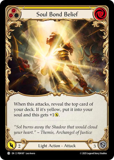 Soul Bond Belief (Yellow) (Regular) [PEN187] (Compendium of Rathe)