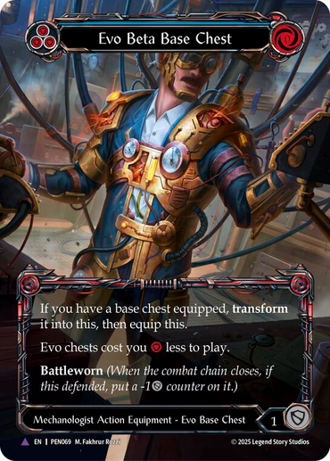 Evo Beta Base Chest (Blue) (Marvel) [PEN069] (Compendium of Rathe)  Cold Foil