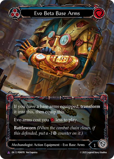 Evo Beta Base Arms (Blue) (Marvel) [PEN070] (Compendium of Rathe)  Cold Foil