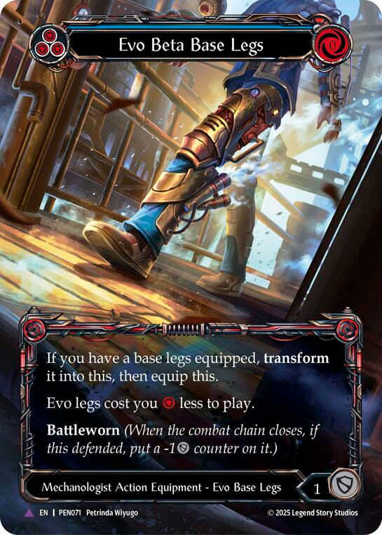 Evo Beta Base Legs (Blue) (Marvel) [PEN071] (Compendium of Rathe)  Cold Foil