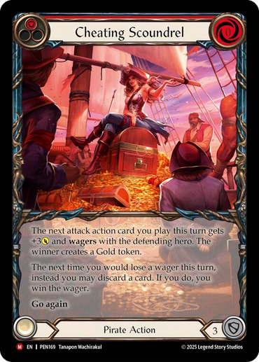 Cheating Scoundrel (Red) (Extended Art) [PEN169] (Compendium of Rathe)  Rainbow Foil