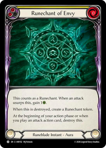Runechant of Envy (Yellow) [IAR152] (Usurp the Shadow Throne)