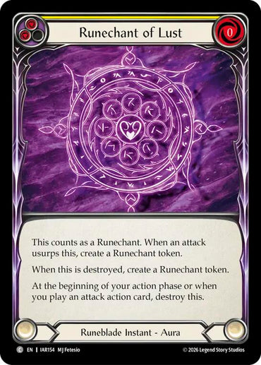 Runechant of Lust (Yellow) [IAR154] (Usurp the Shadow Throne)
