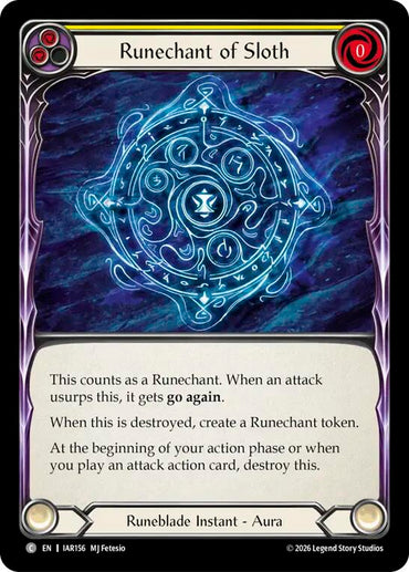 Runechant of Sloth (Yellow) [IAR156] (Usurp the Shadow Throne)