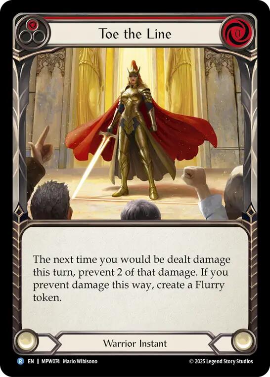 Toe the Line (Red) [MPW074] (Mastery Pack Warrior)  Rainbow Foil