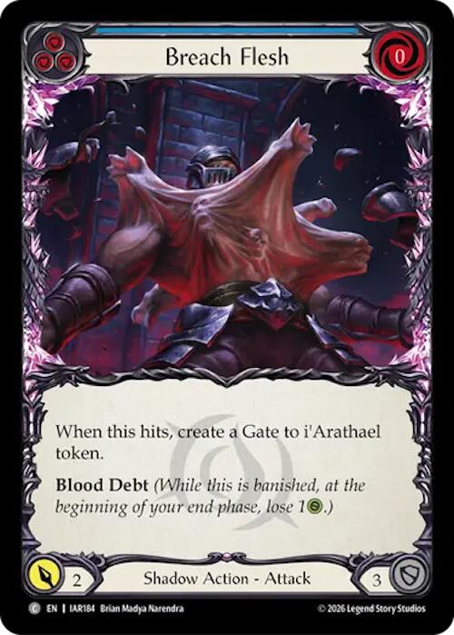 Breach Flesh (Blue) [IAR184] (Usurp the Shadow Throne)  Rainbow Foil