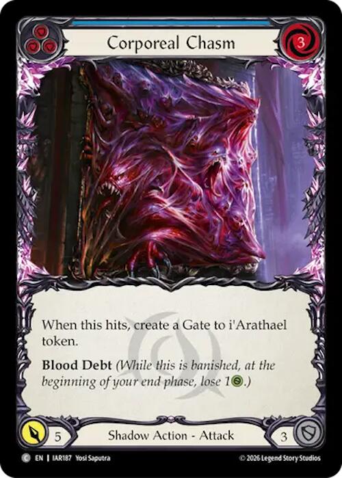 Corporeal Chasm (Blue) [IAR187] (Usurp the Shadow Throne)