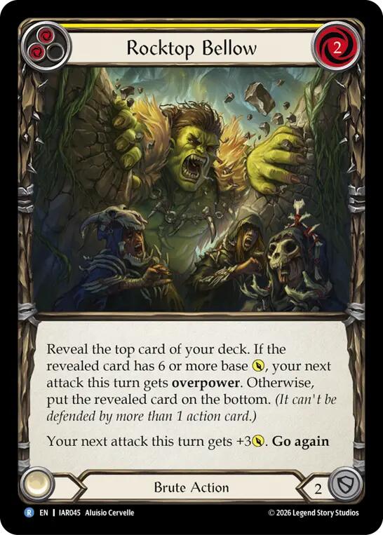 Rocktop Bellow (Yellow) [IAR045] (Usurp the Shadow Throne)