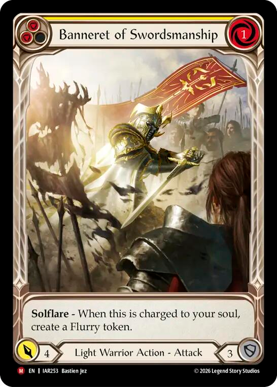 Banneret of Swordsmanship [IAR253] (Usurp the Shadow Throne) Extended Art Rainbow Foil