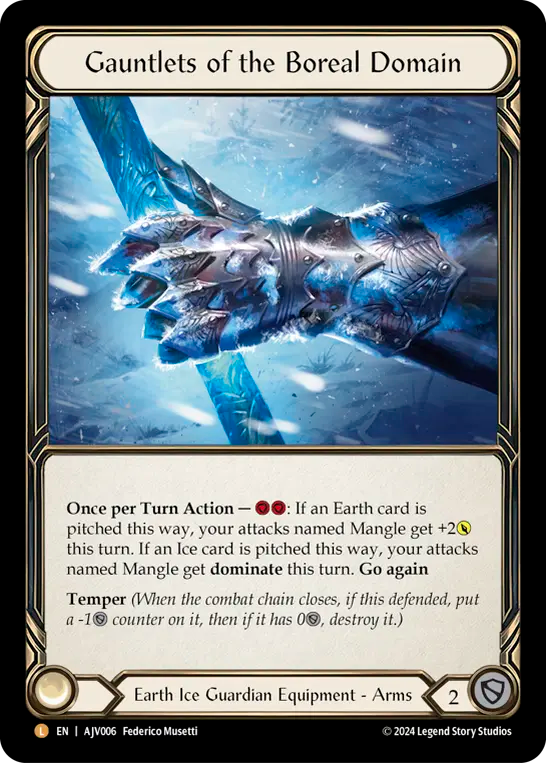 Gauntlets of the Boreal Domain [AJV006] (Armory Deck: Jarl Vetreidi)  Rainbow Foil