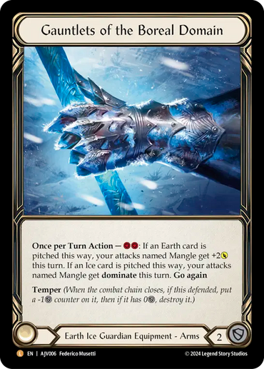 Gauntlets of the Boreal Domain [AJV006] (Armory Deck: Jarl Vetreidi)  Rainbow Foil
