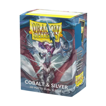 Dragonshield: Cobalt & Silver - Matte Dual Sleeves - Standard Size