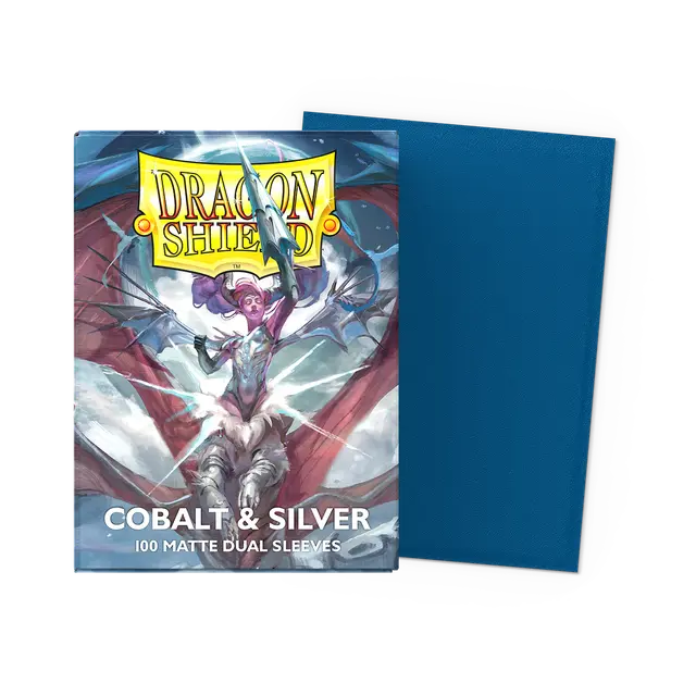 Dragonshield: Cobalt & Silver - Matte Dual Sleeves - Standard Size