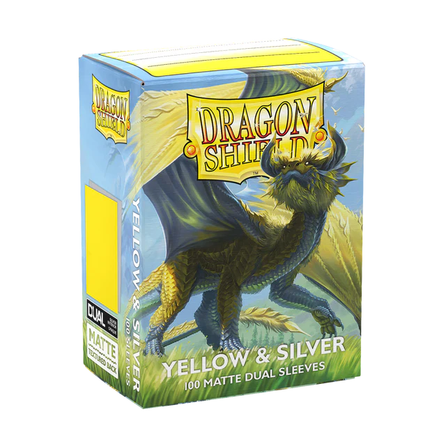 Dragonshield: Yellow & Silver - Matte Dual Sleeves - Standard Size