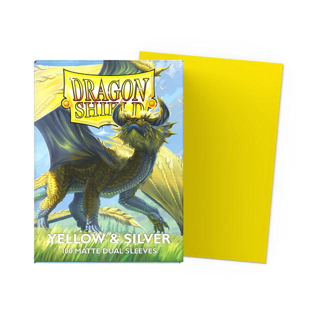 Dragonshield: Yellow & Silver - Matte Dual Sleeves - Standard Size