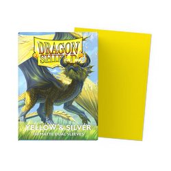 Dragonshield: Yellow & Silver - Matte Dual Sleeves - Standard Size