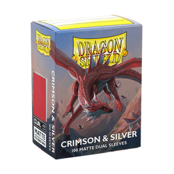 Dragonshield: Crimson & Silver - Matte Dual Sleeves - Standard Size