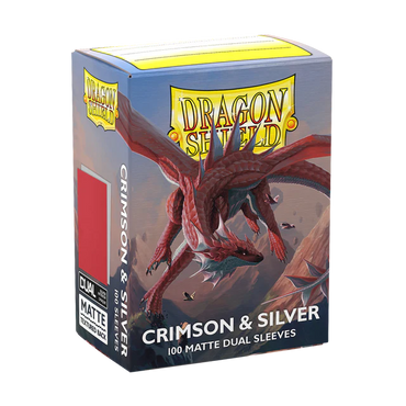 Dragonshield: Crimson & Silver - Matte Dual Sleeves - Standard Size