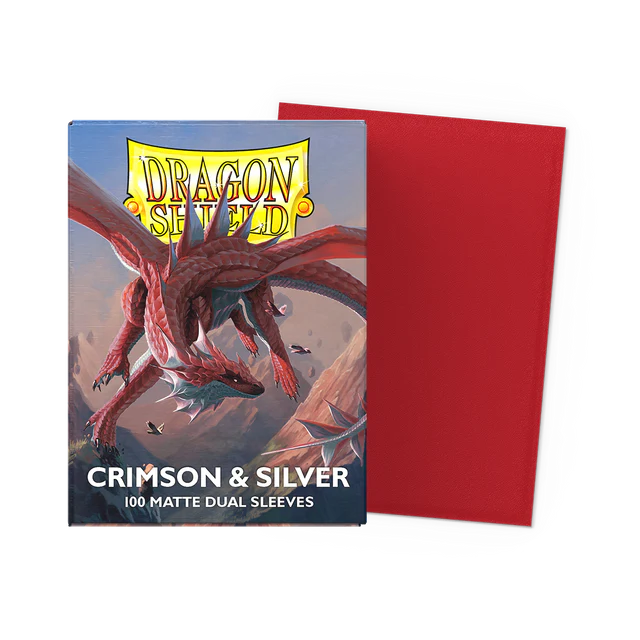 Dragonshield: Crimson & Silver - Matte Dual Sleeves - Standard Size