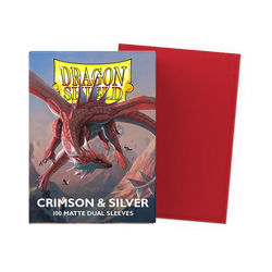Dragonshield: Crimson & Silver - Matte Dual Sleeves - Standard Size