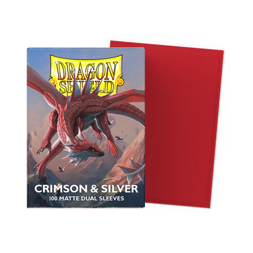 Dragonshield: Crimson & Silver - Matte Dual Sleeves - Standard Size