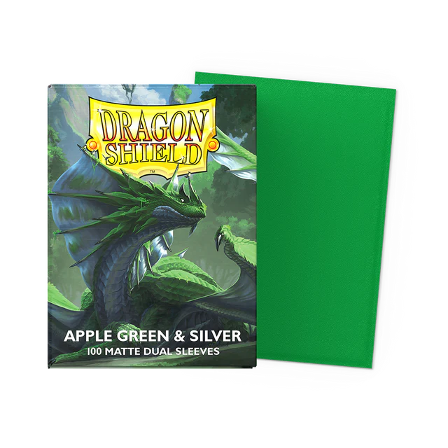 Dragonshield: Apple Green & Silver - Matte Dual Sleeves - Standard Size