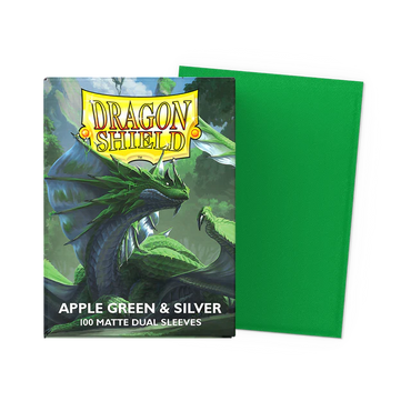 Dragonshield: Apple Green & Silver - Matte Dual Sleeves - Standard Size