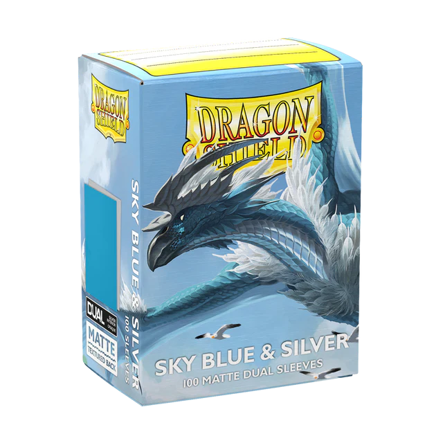 Dragonshield: Sky Blue & Silver - Matte Dual Sleeves - Standard Size