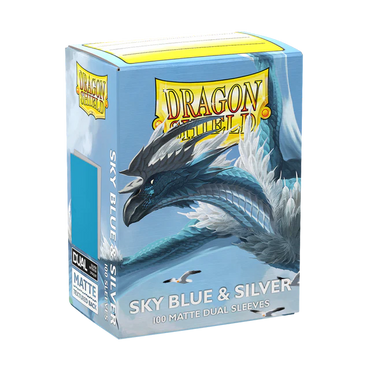 Dragonshield: Sky Blue & Silver - Matte Dual Sleeves - Standard Size