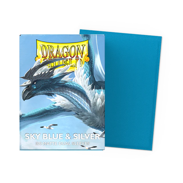 Dragonshield: Sky Blue & Silver - Matte Dual Sleeves - Standard Size