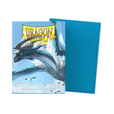 Dragonshield: Sky Blue & Silver - Matte Dual Sleeves - Standard Size