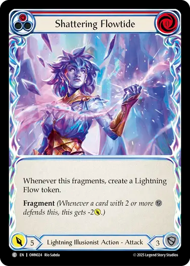 Shattering Flowtide (Red) [OMN024] (Omens of the Third Age)  Rainbow Foil