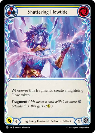 Shattering Flowtide (Yellow) [OMN025] (Omens of the Third Age)  Rainbow Foil