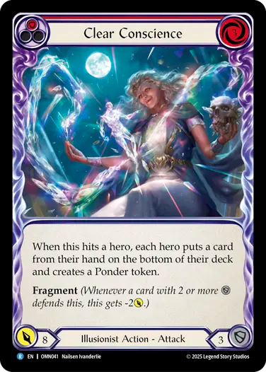 Clear Conscience (Red) [OMN041] (Omens of the Third Age)  Rainbow Foil